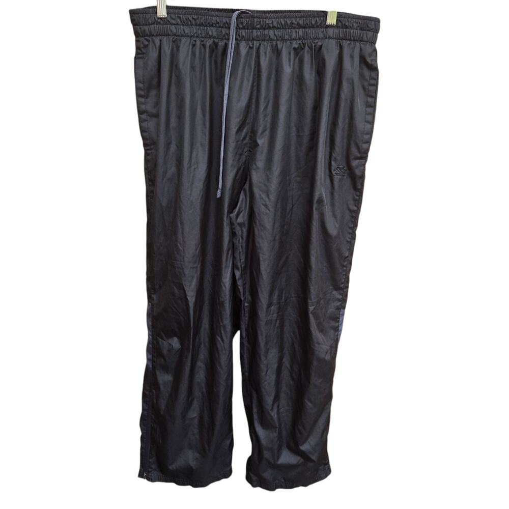 Y2K Vintage‎ Starter track pants XL (40-42) Black Lined Drawstring pockets
